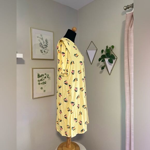 COMPANIA FANTASTICA ESTAMPADO NWT MEDIUM JUST PEACHY PINK AND ORANGE DRESS - Picture 4 of 15